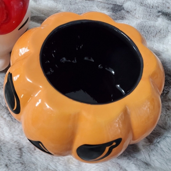 Blue sky Hello Kitty Large Halloween Pumpkin Cannister Cookie jar - Picture 9 of 11